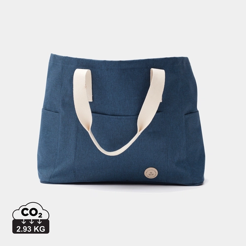 image du produit Sac de plage élégant - détails en coton et imitation cuir