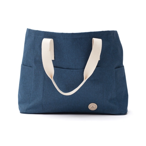 image du produit Sac de plage élégant - détails en coton et imitation cuir