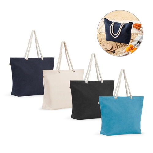 image du produit Sac de plage en coton recyclé (70 %) et polyester recyclé (30 %) (220 g/m²)