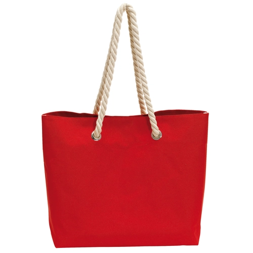 image du produit Sac de plage en polyester 300D - cordes en coton et œillets métal