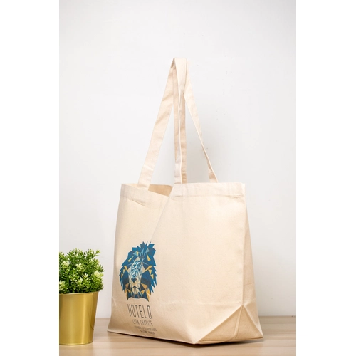 image du produit Sac en coton 280gr/m2 avec soufflet en bas de 21 cm - Coton recyclé certifié GRS