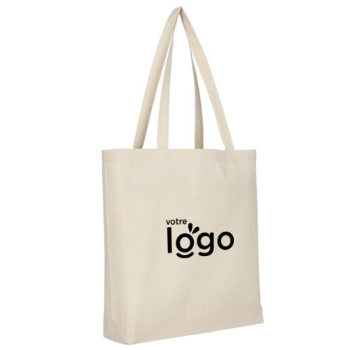 image du produit Sac publicitaire 100% coton avec soufflet - Totebag en livraison Express