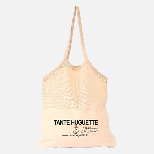 image du produit Sac sans soufflet avec filet - coton 140gr