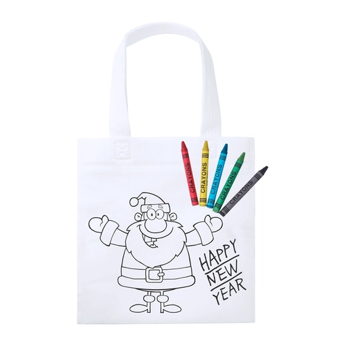 image du produit Sac shopping à colorier 80gr/m2 avec 5 crayons de couleurs