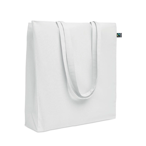 image du produit Sac shopping en coton avec soufflet et longues anses