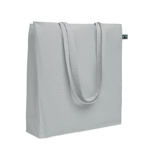 image du produit Sac shopping en coton avec soufflet et longues anses