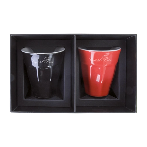 image du produit Set de 2 tasses expresso 8 cl dans coffret cadeau