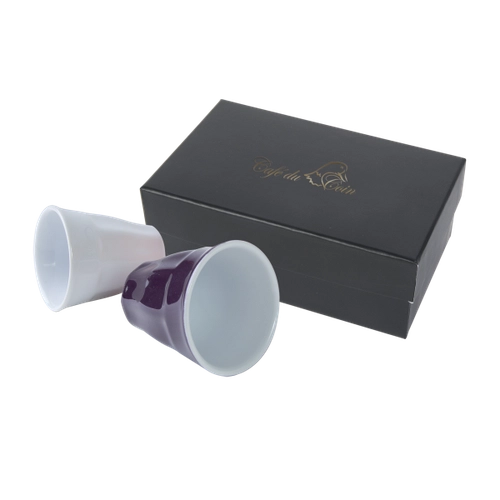 image du produit Set de 2 tasses expresso 8 cl dans coffret cadeau