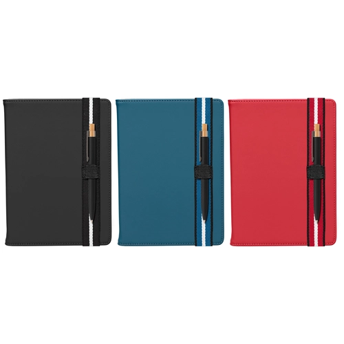 image du produit Set de Stylos Recyclés Chevron avec Carnet Rechargeable – A5