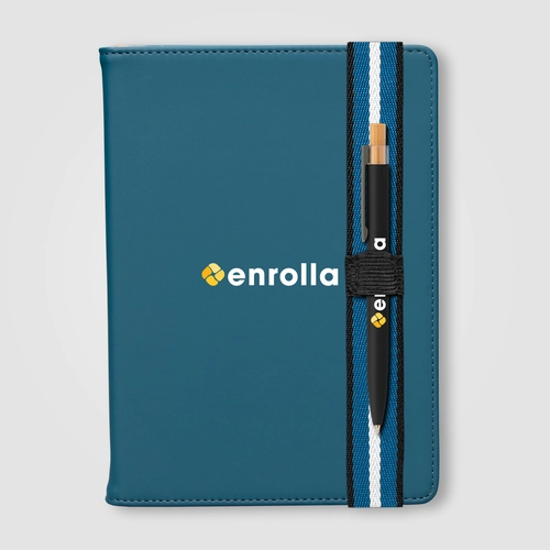 image du produit Set de Stylos Recyclés Chevron avec Carnet Rechargeable – A5