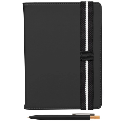 image du produit Set de Stylos Recyclés Chevron avec Carnet Rechargeable – A5
