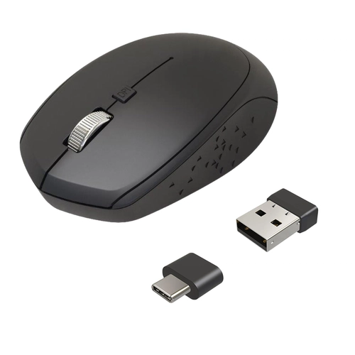 image du produit Souris éco sans fil avec double dongle Type A et Type C