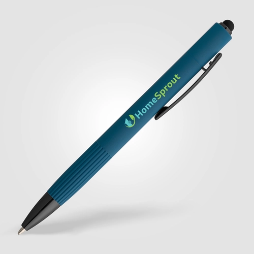 image du produit Stylo à bille en aluminium recyclé - mécanisme à bouton-poussoir et stylet