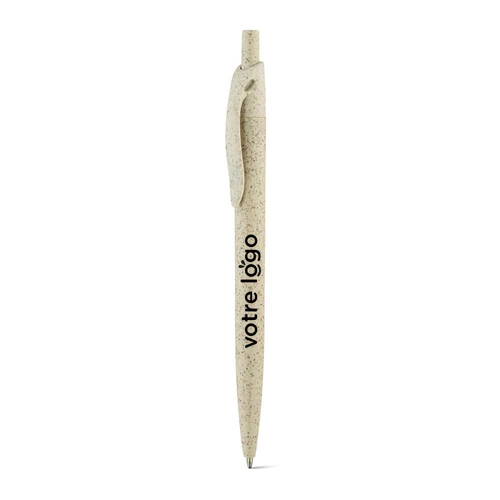 image du produit Stylo à bille en fibre de paille de blé avec clip