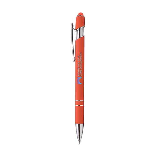 image du produit Stylo à bille PRINCE Soft touch, finition chromée