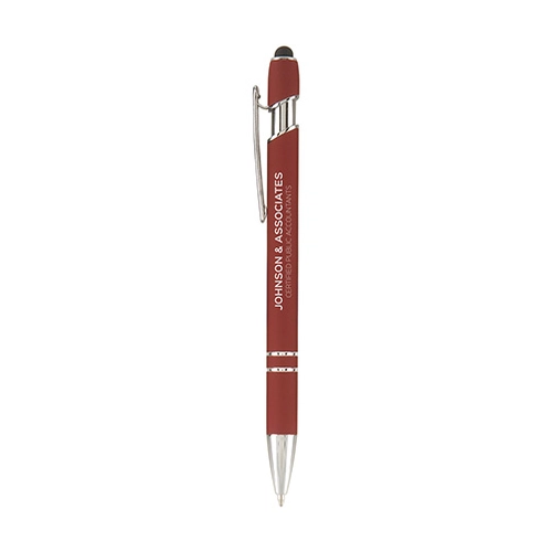 image du produit Stylo à bille PRINCE Soft touch, finition chromée