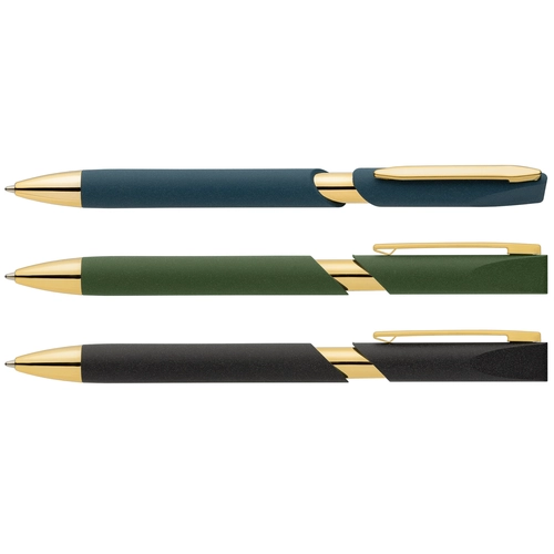 image du produit Stylo avec finitions dorées en plastique recyclé