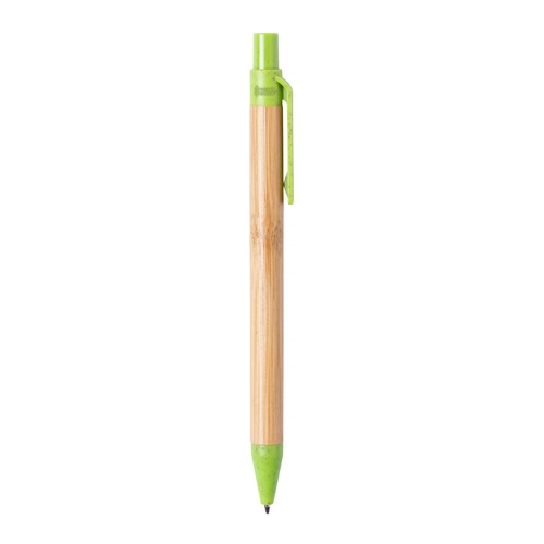 image du produit Stylo bille bambou avec attributs en paille de blé