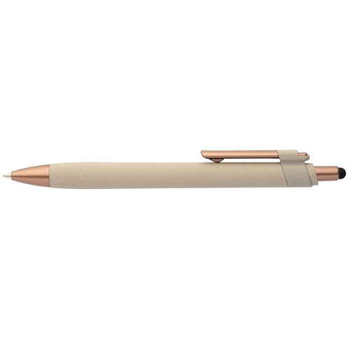 image du produit Stylo bille stylet - plastique recyclé - finition bronze