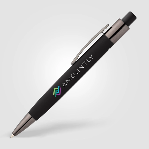 image du produit Stylo en aluminium recyclé avec corps soft-touch