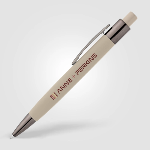 image du produit Stylo en aluminium recyclé avec corps soft-touch