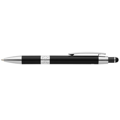 image du produit Stylo en aluminium recyclé avec finition chromée et stylet