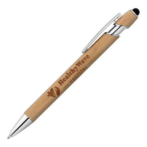 image du produit Stylo stylet en bambou coloré