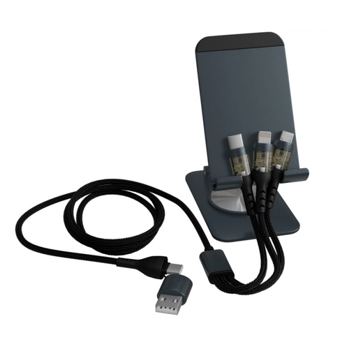 image du produit Support de téléphone pliable avec rotation 360° - avec multicâble charge rapide