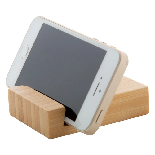 image du produit Support de téléphone portable en bambou - support smartphone de bureau