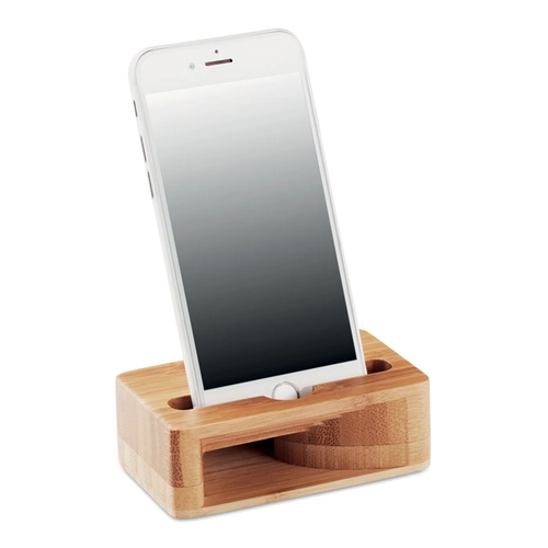 image du produit Support smartphone en bambou avec amplifictateur