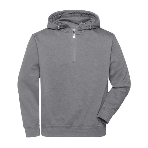 image du produit Sweat à capuche demi zippé en coton BIO - fermeture YKK 290g