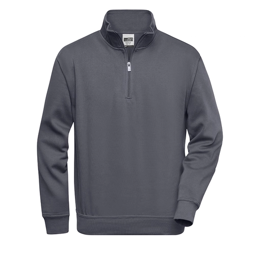 image du produit Sweat de travail Homme avec fermeture 1/4 de zip - lavable 60°C