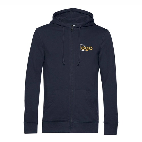 image du produit Sweat zippé à capuche homme, 20% en RPET