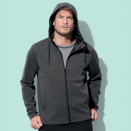 image du produit Sweat zippé à capuche homme, 24% en RPET