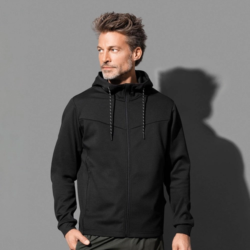 image du produit Sweat zippé à capuche homme, 24% en RPET