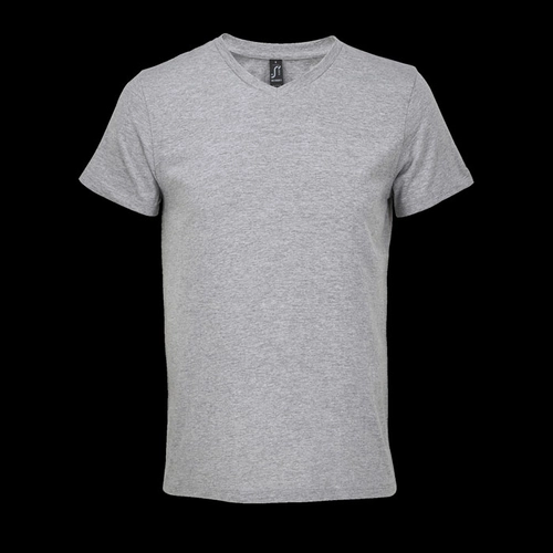 image du produit T-shirt col V, 100 % coton semi-peigné ringspun