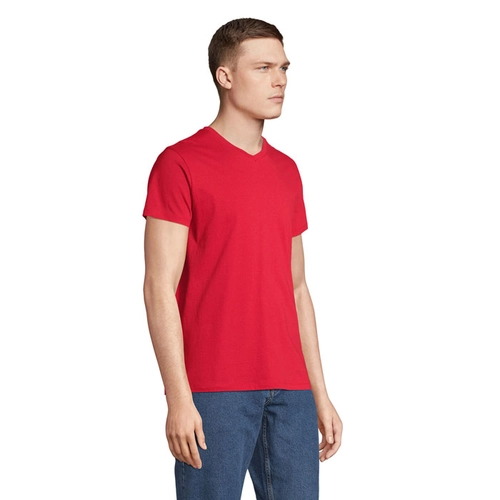 image du produit T-shirt col V, 100 % coton semi-peigné ringspun