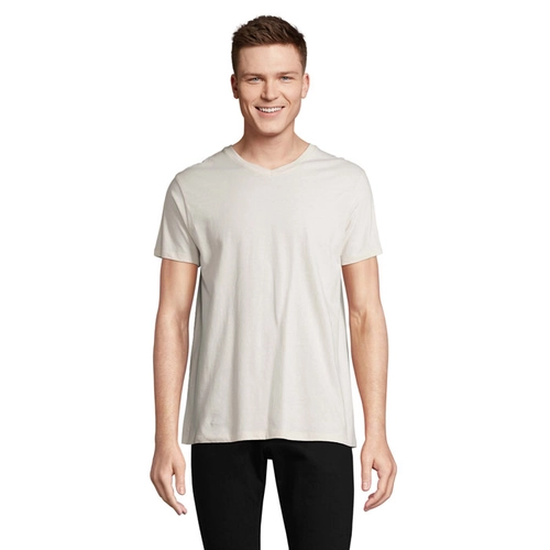 image du produit T-shirt col V, 100 % coton semi-peigné ringspun