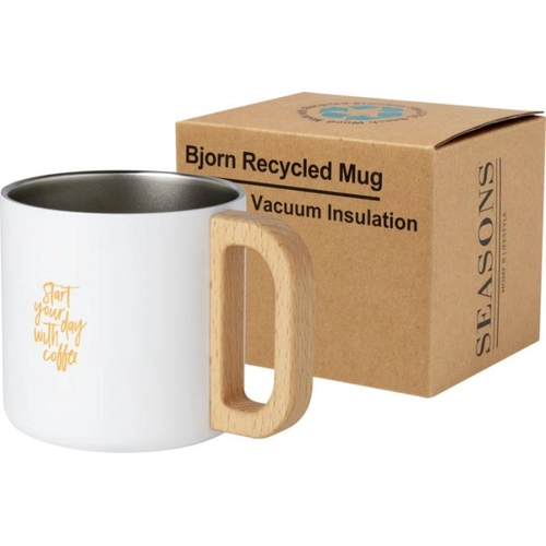 image du produit Tasse Bjorn de 360 ml en acier inoxydable recyclé certifiée RCS avec isolation sous vide et couche de cuivre