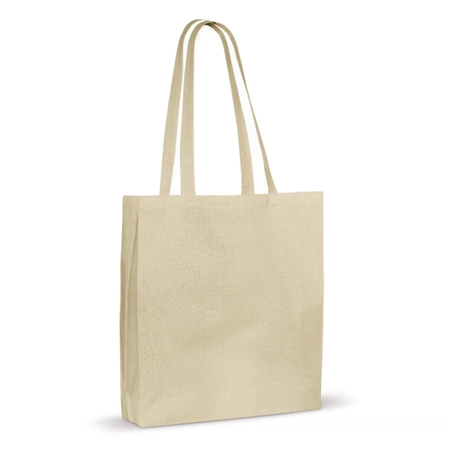 image du produit Totebag oekotex 140gr avec soufflet- Sac shopping longues anses