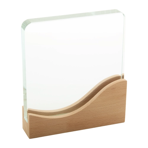 image du produit Trophée en verre avec socle en bois de hêtre