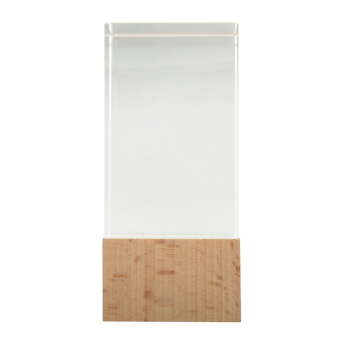 image du produit Trophée en verre avec son socle en bois de hêtre