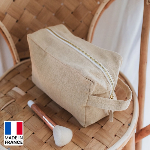 image du produit Trousse de toilette Made In France en lin cultivé en France