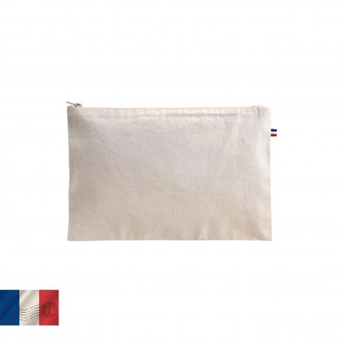 image du produit Trousse Made in France zippée 100% coton bio 280 gr 20x13cm
